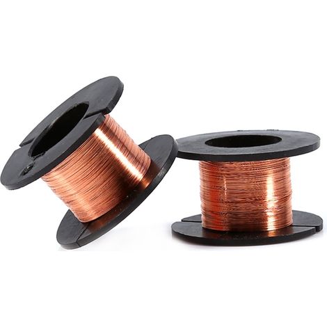 pièces de fil de cuivre émaillé de 0,1 mm pour bobinage et réparation, longueur 12 m (1/5)