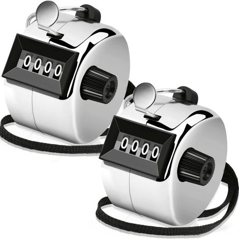 Set aus 2 manuellen Seilspringzählern, Wettkampfzählern, mechanischen Schrittzählern aus Edelstahl, für den Heimgebrauch (1/5)