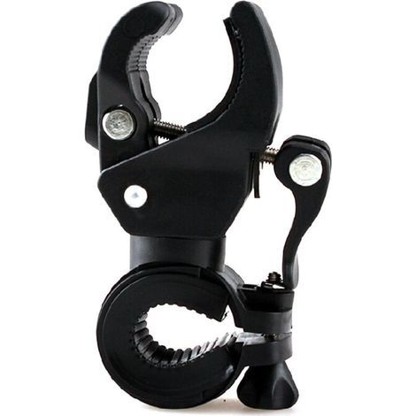 Taschenlampenhalterung – Verstellbare Lenkerhalterung mit rutschfester Klemme – Kompatibel mit LED-Fahrradlichtern – 1 Stück (1/5)
