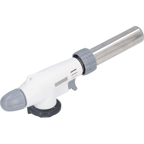 Chalumeau de cuisine réglable en plastique, acier inoxydable et céramique, coupe-vent et étanche, débit réglable de 50 à 150 g/h (1/5)