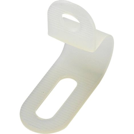 Bride de montage Plage de Ø du faisceau: 9.50 mm (max) TRU COMPONENTS TC-PC-0609203 1593107 blanc 1 pc(s) S029741