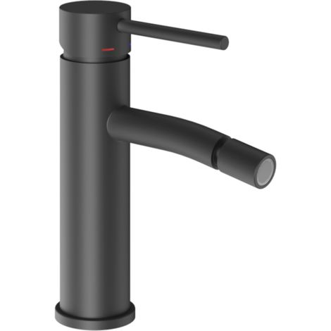 Rubinetto bidet monocomando jazz ottone montaggio rapido nero opaco e piletta (1/4)