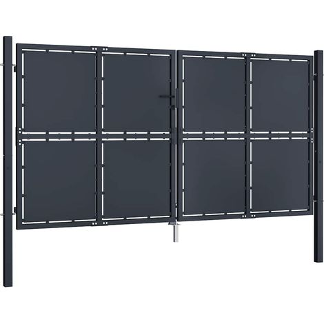 Maison Exclusive - Cancello da Giardino in Acciaio 300x175 cm Antracite