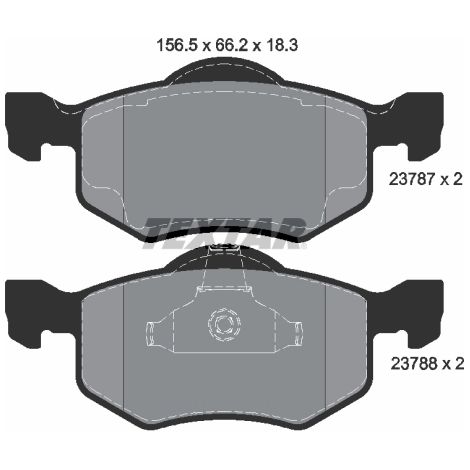 Kit de plaquettes de frein, frein à disque Textar 2378701 FORD 1U2J2C452BC