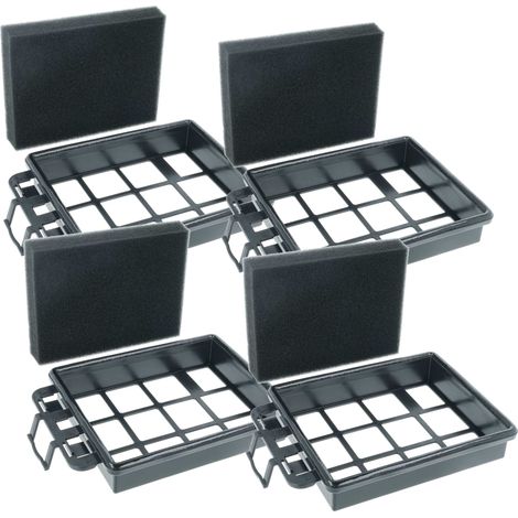 vhbw 4x filtro sostituisce Nilfisk 128389393 filtri per aspirapolvere - Filtro in spugna nero
