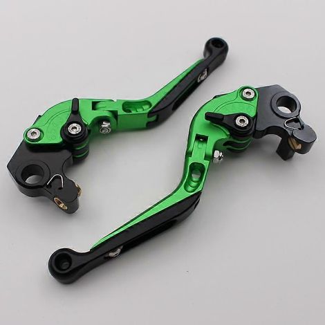 Convient pour la moto Ducati 696 Monster : levier de frein réglable en alliage d'aluminium modifié (vert). (1/5)