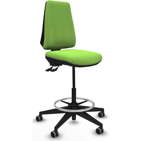 Taburete Elche AS bali pistacho base piramidal ruedas 65mm engomadas