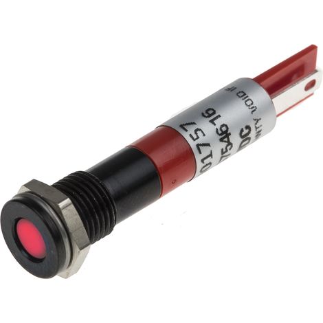 Voyant LED lumineux Rouge RS PRO, dia. 8mm, 24V c.c., IP67 ( Prix pour 1 )