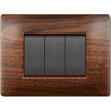 PLACCA LIFE Q LIVING PLAST LEGNO SCURO  4P