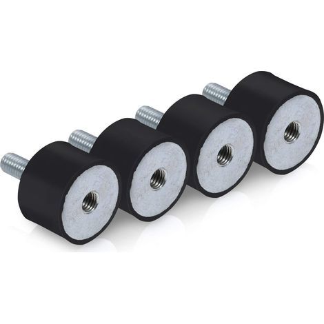 Gummistoßdämpferlager, Satz mit 4 Gummiisolatoren mit M8-Gewindebolzen, Antivibration (1/5)