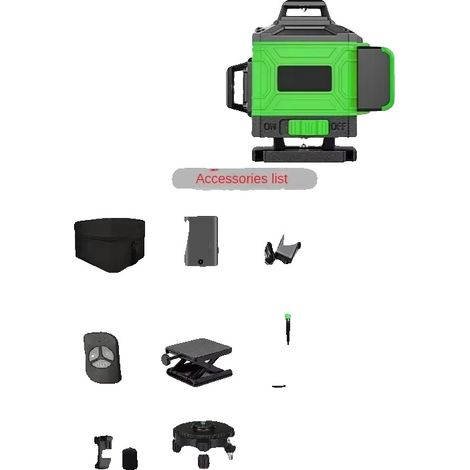 Niveau Laser, Projection à 360 Degrés, Fonctionnalité Auto-Nivelante, 16 ligne (sac en tissu) (1/2)