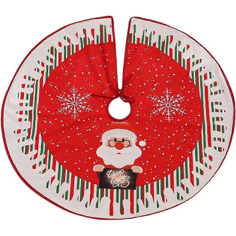 Jupe de sapin de Noël 90 cm, tapis de sapin rond décoratif, base de sapin, décoration de Noël pour l'entrée de la maison-Style F (1/5)