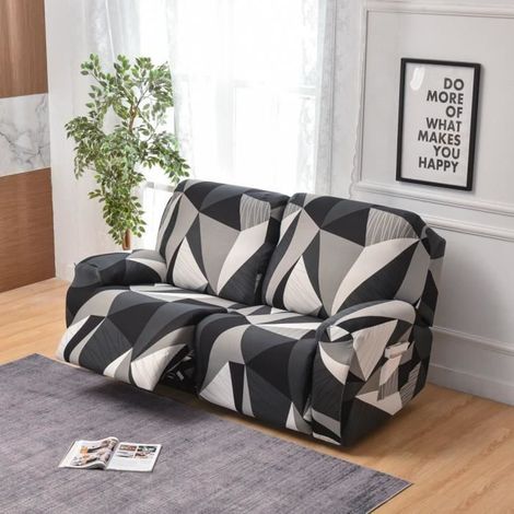 Housse de Fauteuil Relax 2 Places , WOVTE Housse De Fauteuil Inclinable à imprimé Housse De Canapé Chaise Inclinable C (1/4)