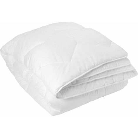 TOISON D'OR - Couette Bamboo tempérée (300g/m²) - 240x260cm - Chaleur tempérée - Viscose de bambou - 2 personnes - Blanc (1/4)