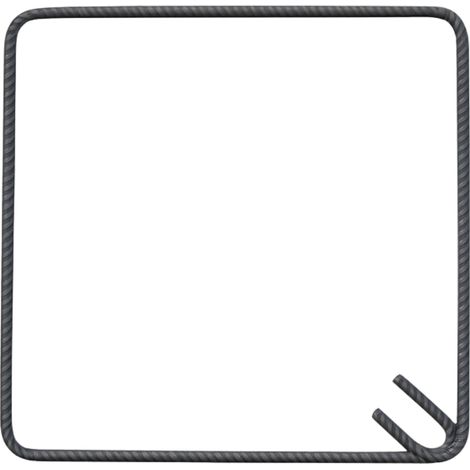 Staffa chiusa antisismica armatura ferro 40 x 40 cm strutture cemento 1 pezzo (1/5)
