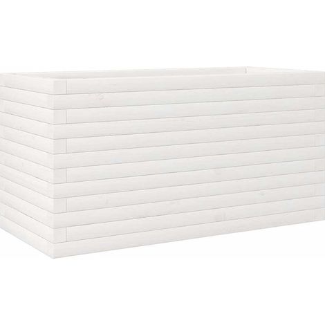 Maison Exclusive - Fioriera da Giardino Bianca 90x40x45,5cm Legno Massello di Pino