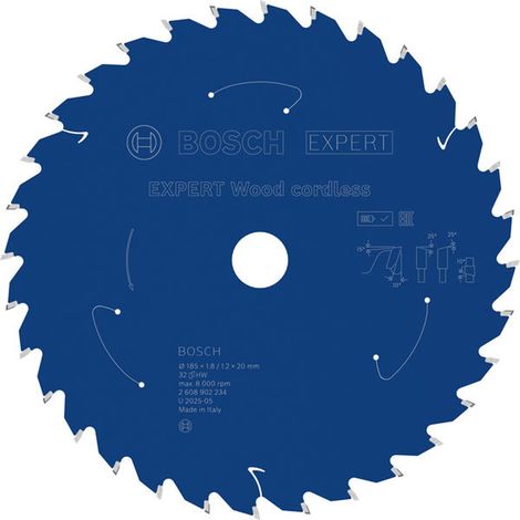 Bosch EXPERT Wood Kreissägeblatt 185x1,8x20 mm Z32 - 2608902234 (1/5)