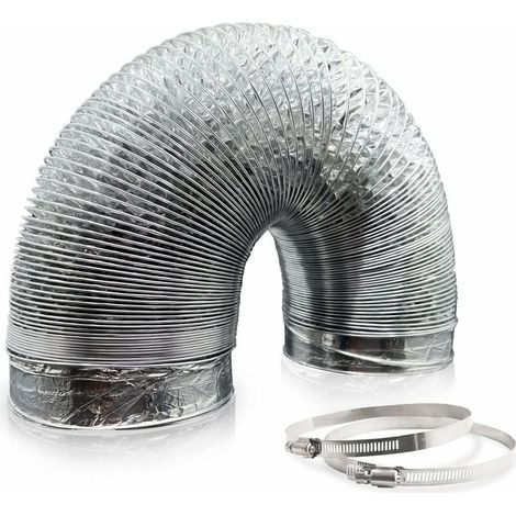 Manguera de ventilación de aluminio de 150 mm para campana extractora y ventilador tubular (5 metros de longitud) (1/3)