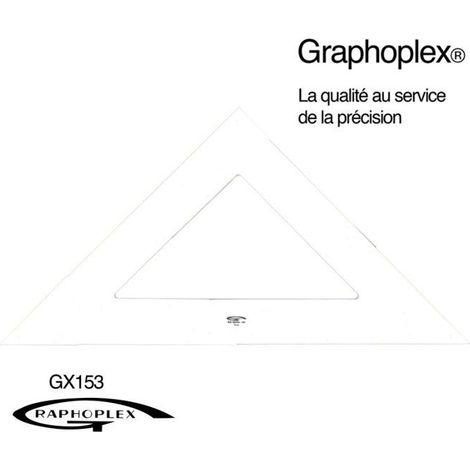 Graphoplex - Equerre 45° 3 bords droits 70 cm