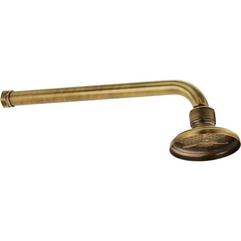 Duscharm komplett mit Duschkopf in Antikbronzefarbe im Retrostil De Borri D-1830+226/B Bronze (1/2)