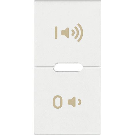 VIMAR - R19531.24.B Tasto 1M simboli ON/OFF volume bianco