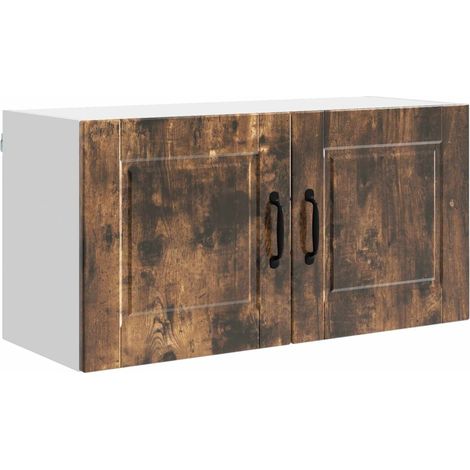Maison Exclusive - Armadietto a muro PORTO Rovere fumé 80 x 31 x 40 cm