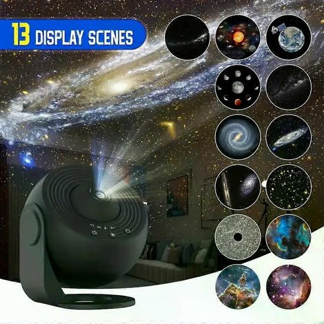 Sternenhimmel-Galaxie-Projektor, Nachtlicht, 360° drehbare Planetariumslampe, Heim-, Schlafzimmer- und Hochzeitsdekoration, stimmungsvolle Atmosphäre (1/4)