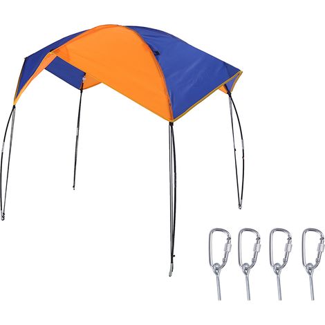 Abri solaire pour bateau Voile de pont Couvre-voile de pêche Tente parasol (4 places) (1/5)