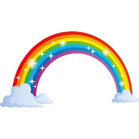 Sticker Murale - PVC Détachable Imperméable - Pour Chambre Enfants Crèche Salon - 73 x 40 cm - 1 Pièce (1/5)