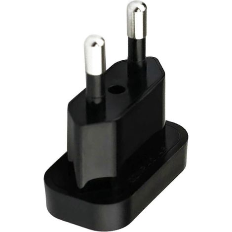 Adaptateur de Voyage EU Europe pour Prises Américaines 250V - Noir - Convertisseur de Prise US vers UE (1/4)
