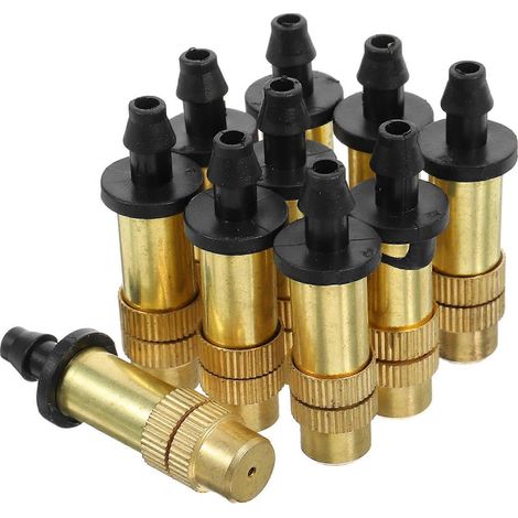 Irrigation Nozzle Misting Nozzle Spray Mister Nozzle Head Agricultural Equipment Cooling Spray Copper 1.6×0.4×0.4in 10Pcs (1/5)