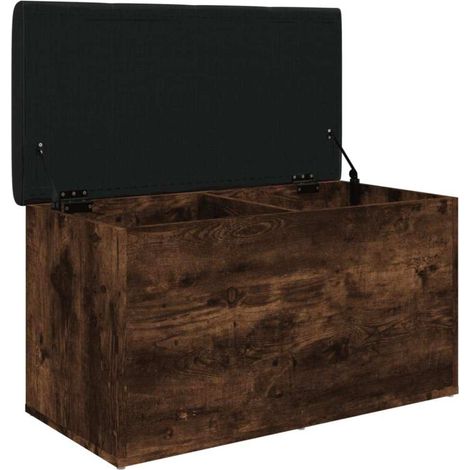 Maison Exclusive - Panca Portaoggetti Rovere Fumo 82x42x45 cm Legno Multistrato (1/5)