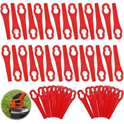 100 Plastic Lawn Mower Blades, Replacement Trimmer Accessories