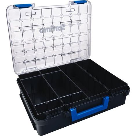 T-BOXX 330 avec 4 boîtes de rangement H95 - Rangement parfait pour les matériaux longs tels que les vis et les barres d'ancrage - Couvercle transparent - Séparateurs flexibles (1/5)