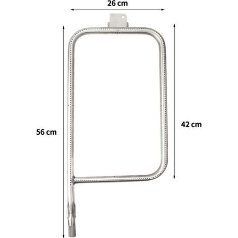 Weber 65032 Brennkammer, passend für amerikanische Gasgrills Q300, Q320 und Q3200, aus Edelstahl 304 (1/4)