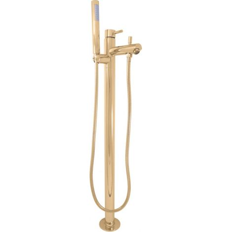 Mitigeur baignoire sur pied SEINA en laiton doré H. 93,2 cm (1/4)