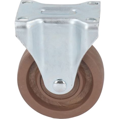Roulette en nylon 4 pouces, plaque fixe, roue résistante à la chaleur pour chariot et diable industriel (1/5)