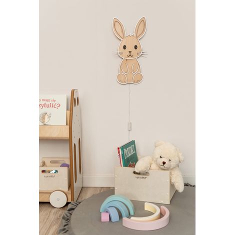 Lámpara de madera con forma de conejo para habitación infantil - lámpara de noche para niños - tupti.lights (1/5)