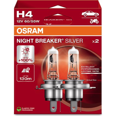 Osram Automotive 4062172387453 Lampadina alogena Night Breaker® Silver H4 60/55 W 12 V (1/4)