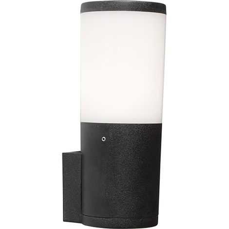 Wandleuchte amelia 1xe27 8,5w mit druckknopf cct (3Farben) ip55 l.10xb.11xh.26cm schwarz harz
