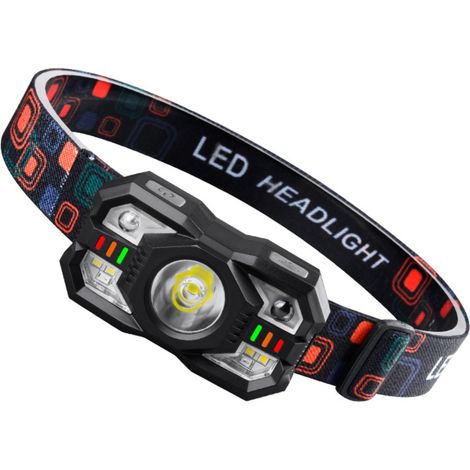 Faros Led - 10 W - Alcance 200 M - Impermeables IP68 - Para Cabeza Y Superficies Metálicas - Batería 2000 Mah - 4 H De Autonomía - 1 Unidad (1/5)
