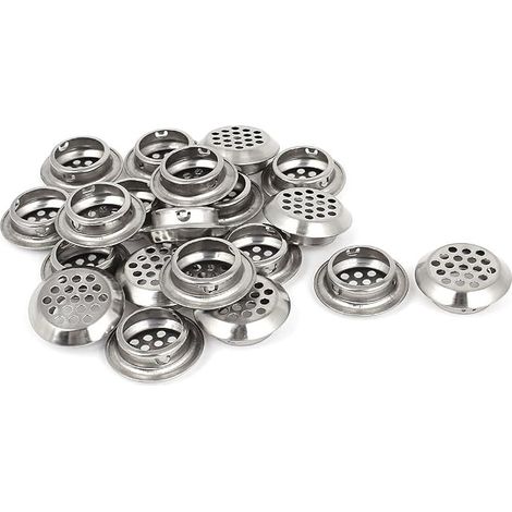 30pcs Stainless Steel Ventilation Holes Perforated Heat Dissipation for Cabinet Shoe Cabinet 42mm Diameter Silver (1/5)