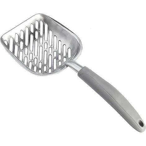 mtal Pet Chien Chat Poubelle Pelle Pelle Remover Avec Manche Long Gris (1/5)