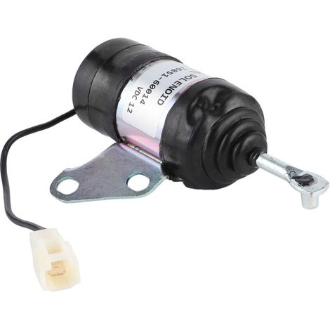 Fuel Stop Solenoid Room for RTV Mower RTV900, 12V DC 2 Pin, Rubber Material, Fitted for Tractor Excavator.