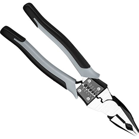 Abisolierzange 23 cm (9 Zoll) aus Stahl, Eisen und Kupfer, Chrom-Vanadium-Stahl, multifunktionale Elektrikerzange, Industriequalität (1/5)