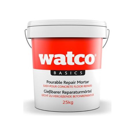 Watco Basics Giessbarer Reparaturmoertel, Selbstnevillierende Betonmoertel, 25kg