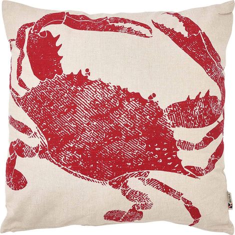 Coussin en coton Sea 45 x 45 cm Crabe rouge (1/4)