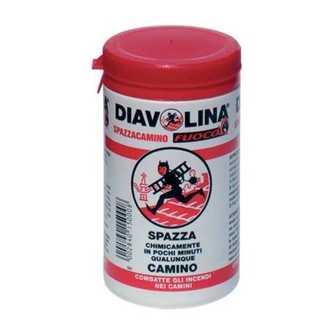 ANTIFULIGGINE SPAZZACAMINO POLVERE DIAVOLINA FUOCO - GR 270- 12 pezzi