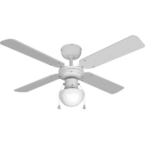 Ventilatore da soffitto modello Caribe Colore bianco potenza 50w pale ø102cm EDM (1/5)