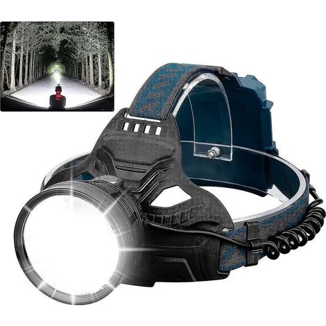 Rechargeable LED Headlamp for Adults, 90,000 Lumens Super Bright Headlamp, 90° Adjustable, 4 Modes, IPX5 Waterproof, USB Rechargeable (1/5)